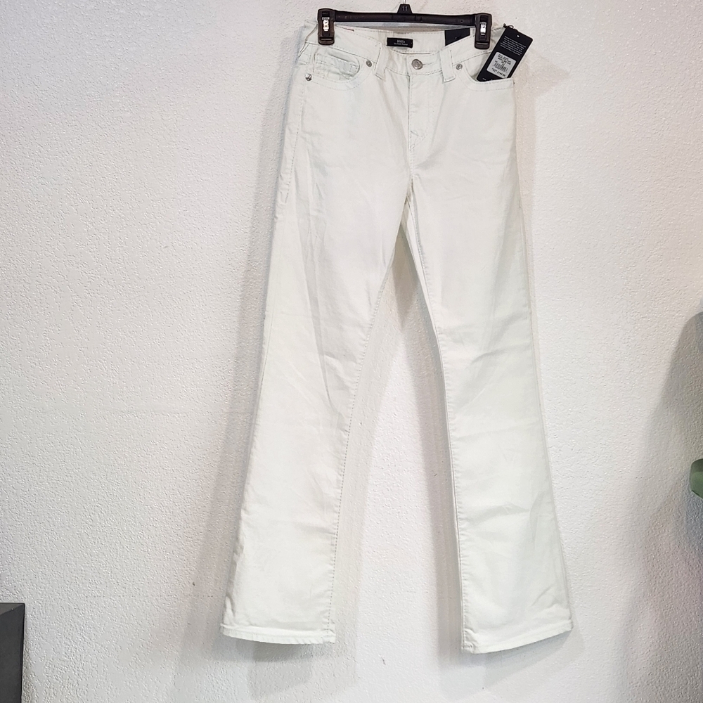 True Religion Becca Mid Rise Bootcut White Jeans  Size 29
